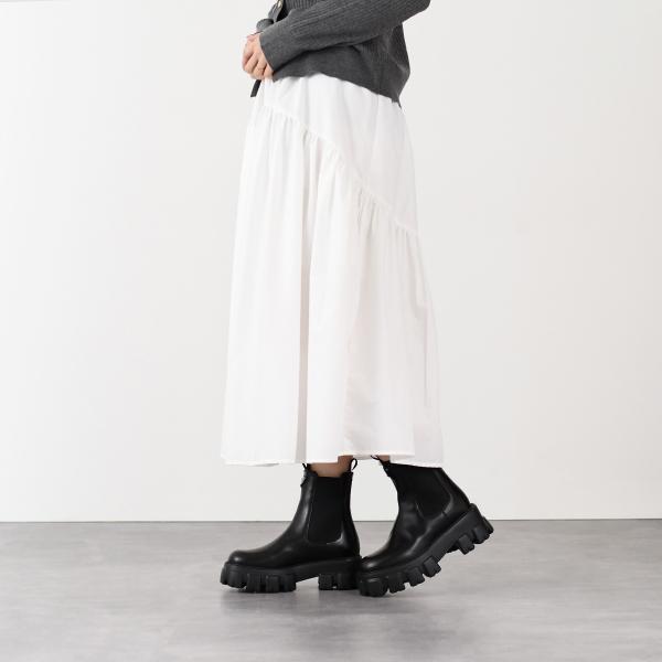 PRADA プラダ モノリス ブラッシュドレザー チェルシーブーツ