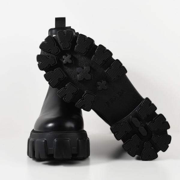 PRADA プラダ モノリス ブラッシュドレザー チェルシーブーツ