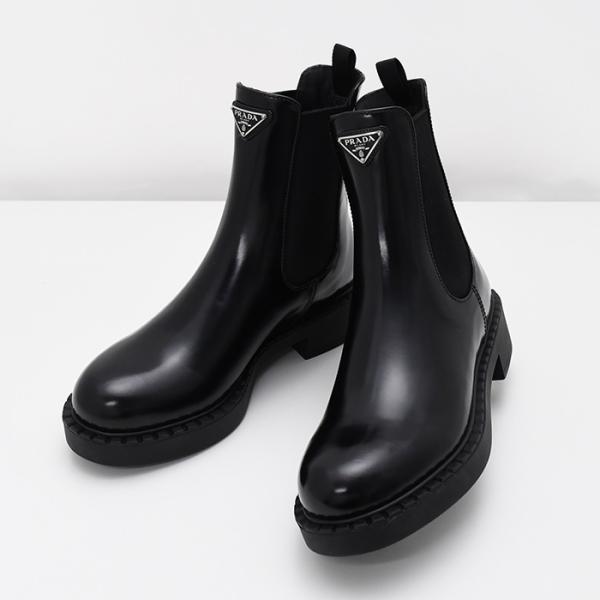 PRADA プラダ ブラッシュドカーフ チェルシーブーツ