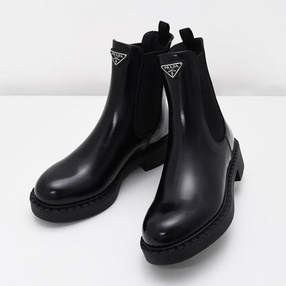 PRADA プラダ ブラッシュドカーフ チェルシーブーツ