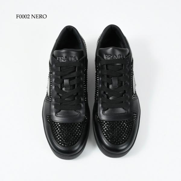 PRADA DownTown leather sneakers with crystals