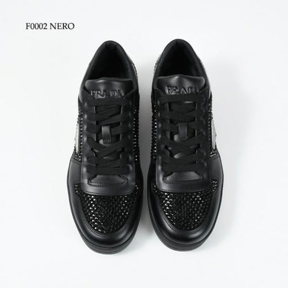 PRADA DownTown leather sneakers with crystals