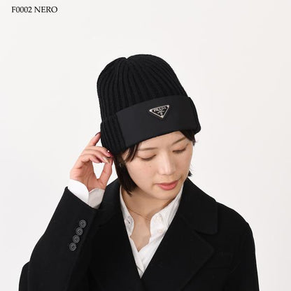 PRADA プラダ Re-Nylon x ウール ビーニー