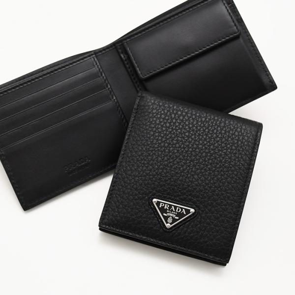 PRADA プラダ コインパース付きレザーウォレット