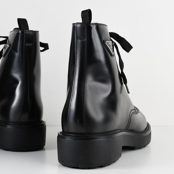 【国内即発】PRADA ブラッシュドレザー ブーツ すぐ届く】PRADA ブラッシュドレザー ブーティー
