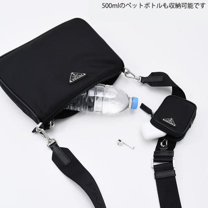 PRADA Re-Nylon サフィアーノレザーショルダーバッグ