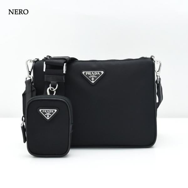 PRADA Re-Nylon サフィアーノレザーショルダーバッグ