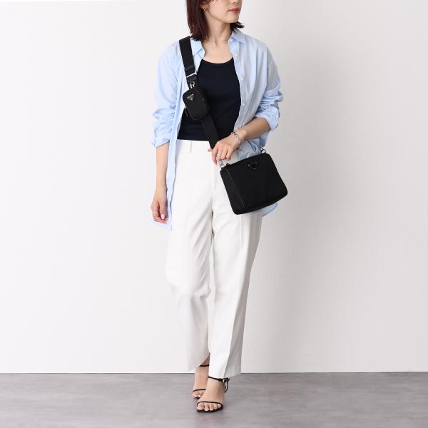 PRADA Re-Nylon サフィアーノレザーショルダーバッグ