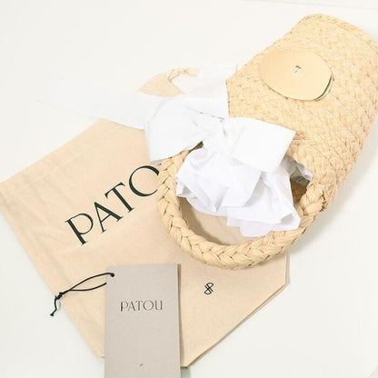 PATOU 라피아 아이코닉 버킷 백 