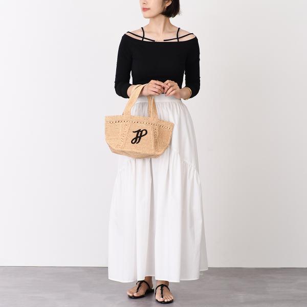 PATOU パトゥ ラフィア パトゥ ロゴ トラペーズ トート スモール