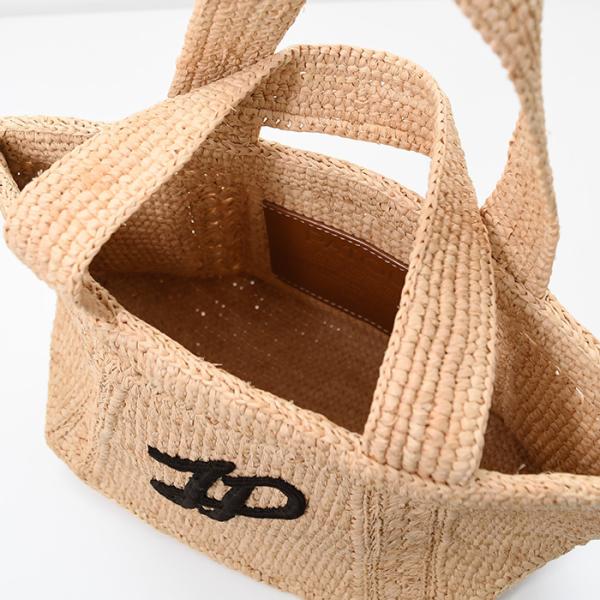 PATOU パトゥ ラフィア パトゥ ロゴ トラペーズ トート スモール