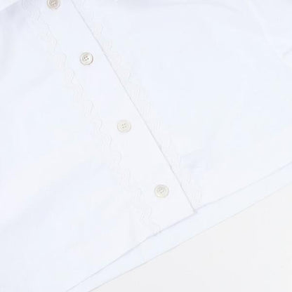 PATOU Sustainable cotton wave cropped shirt 