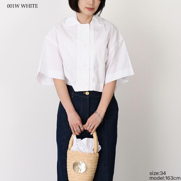 PATOU Sustainable cotton wave cropped shirt 