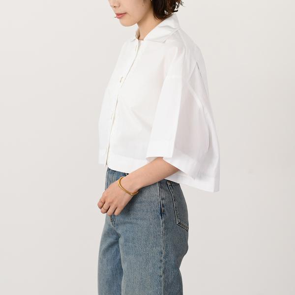PATOU サステナブルコットン製ウェーブ クロップドシャツ