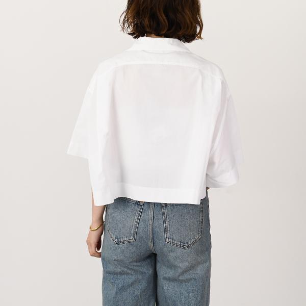 PATOU サステナブルコットン製ウェーブ クロップドシャツ