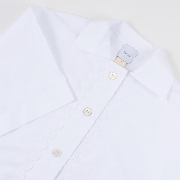PATOU サステナブルコットン製ウェーブ クロップドシャツ
