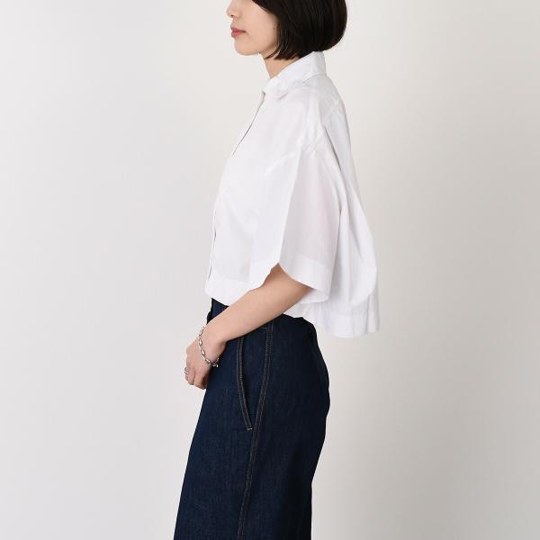 PATOU Sustainable cotton wave cropped shirt 