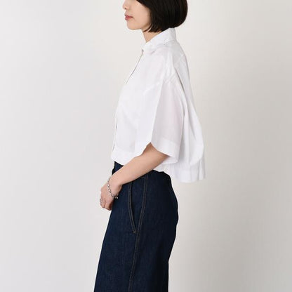 PATOU Sustainable cotton wave cropped shirt 