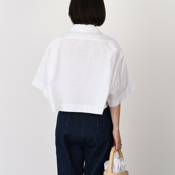 PATOU Sustainable cotton wave cropped shirt 