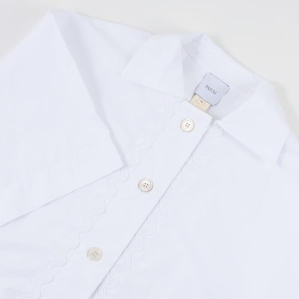 PATOU Sustainable cotton wave cropped shirt 