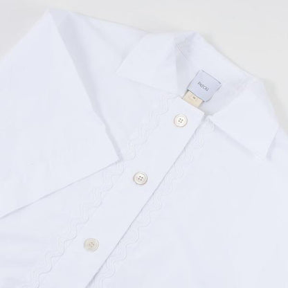 PATOU Sustainable cotton wave cropped shirt 