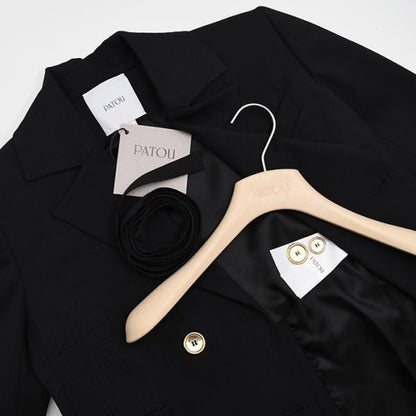 PATOU パトゥ サステナブルテクニカルウール ベルト テーラードジャケット