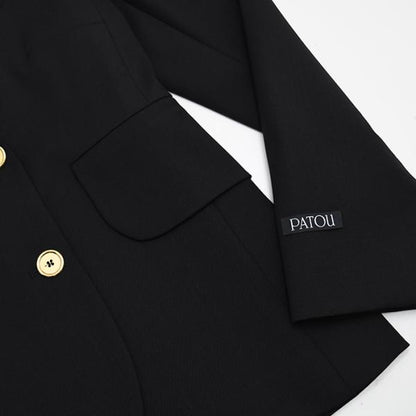 PATOU パトゥ サステナブルテクニカルウール ベルト テーラードジャケット