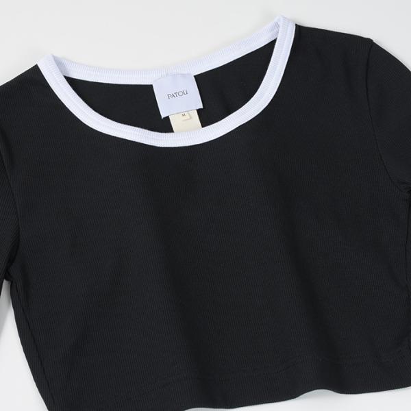 PATOU オープンバック クロップドTシャツ