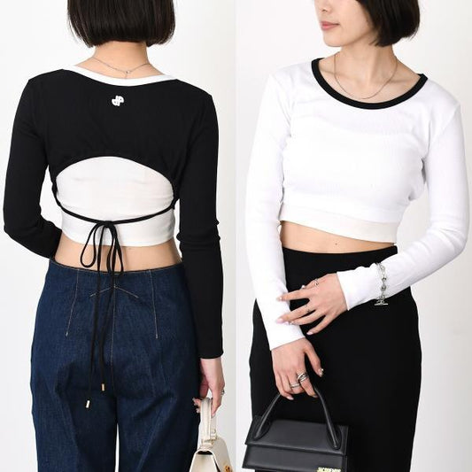 PATOU open back cropped T-shirt 