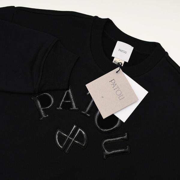 PATOU パトゥ オーガニックコットンフリース ビニルパトゥロゴ＆JPモノグラム スウェットシャツ