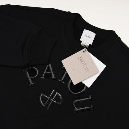 PATOU パトゥ オーガニックコットンフリース ビニルパトゥロゴ＆JPモノグラム スウェットシャツ