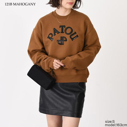 PATOU パトゥ オーガニックコットンフリース ビニルパトゥロゴ＆JPモノグラム スウェットシャツ