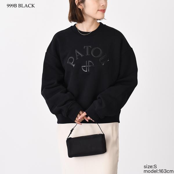 PATOU パトゥ オーガニックコットンフリース ビニルパトゥロゴ＆JPモノグラム スウェットシャツ