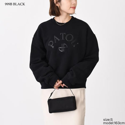 PATOU パトゥ オーガニックコットンフリース ビニルパトゥロゴ＆JPモノグラム スウェットシャツ