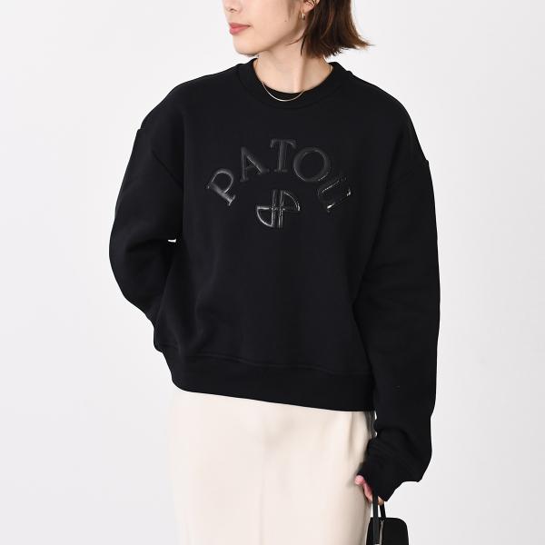 PATOU パトゥ オーガニックコットンフリース ビニルパトゥロゴ＆JPモノグラム スウェットシャツ