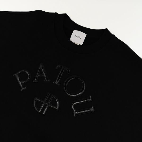 PATOU パトゥ オーガニックコットンフリース ビニルパトゥロゴ＆JPモノグラム スウェットシャツ