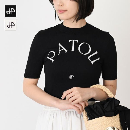 PATOU 친환경 코튼 자카드 니트 