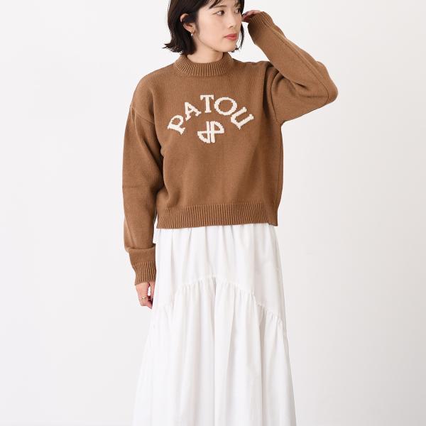 PATOU パトゥ ウール＆カシミア パトゥロゴ＆JPモノグラム インターシャ セーター