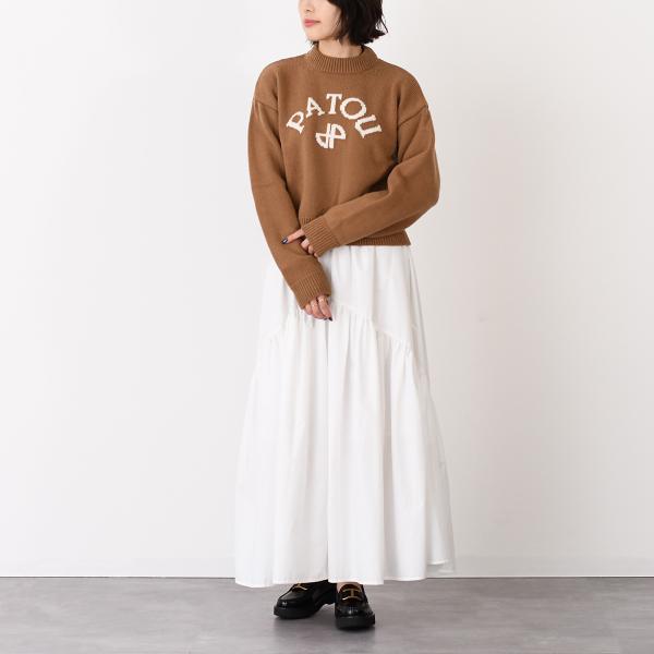 PATOU パトゥ ウール＆カシミア パトゥロゴ＆JPモノグラム インターシャ セーター