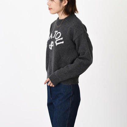 PATOU パトゥ ウール＆カシミア パトゥロゴ＆JPモノグラム インターシャ セーター