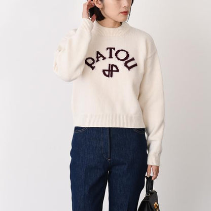 PATOU 울 &amp; 캐시미어 파투로고 &amp; JP 모노그램 인터샤 스웨터 
