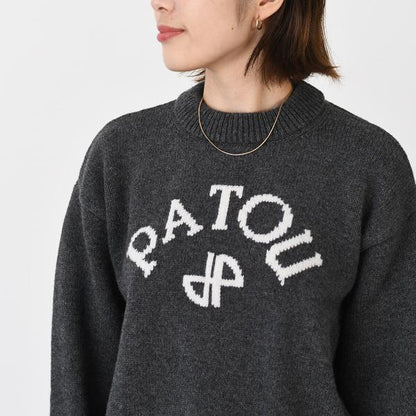 PATOU パトゥ ウール＆カシミア パトゥロゴ＆JPモノグラム インターシャ セーター