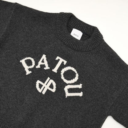 PATOU パトゥ ウール＆カシミア パトゥロゴ＆JPモノグラム インターシャ セーター