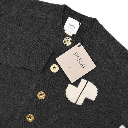 PATOU パトゥ ウール＆カシミヤ JP インターシャカーディガン