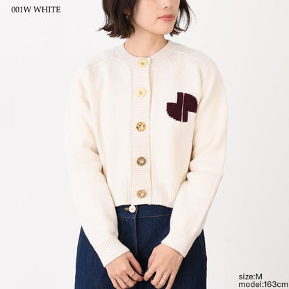 PATOU パトゥ ウール＆カシミヤ JP インターシャカーディガン