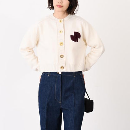 PATOU パトゥ ウール＆カシミヤ JP インターシャカーディガン