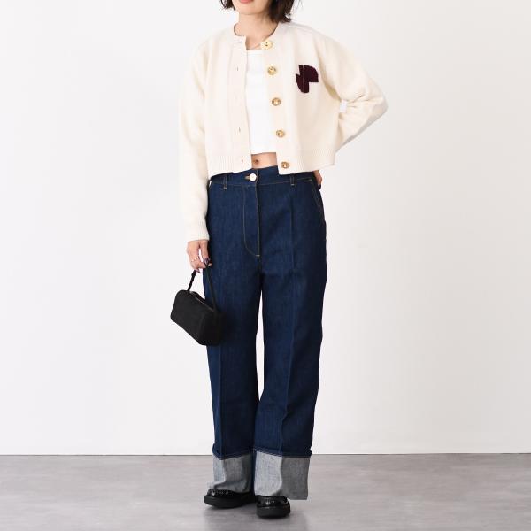 PATOU パトゥ ウール＆カシミヤ JP インターシャカーディガン