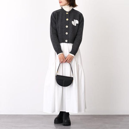 PATOU パトゥ ウール＆カシミヤ JP インターシャカーディガン