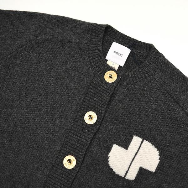 PATOU パトゥ ウール＆カシミヤ JP インターシャカーディガン