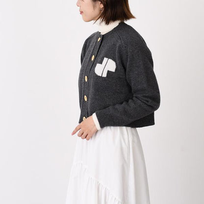 PATOU パトゥ ウール＆カシミヤ JP インターシャカーディガン